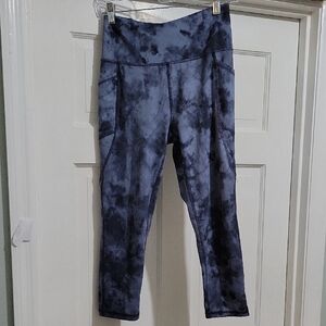 X by Gottex Leggings Womens Size M  Blue Tie-Dye, Exercise, Yoga, Athleisure